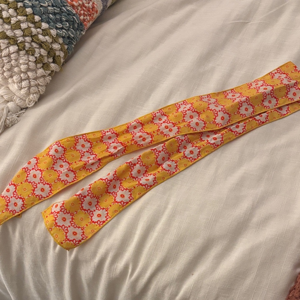 2/$10 Floral Yellow and Red Women's Scarf/Headband